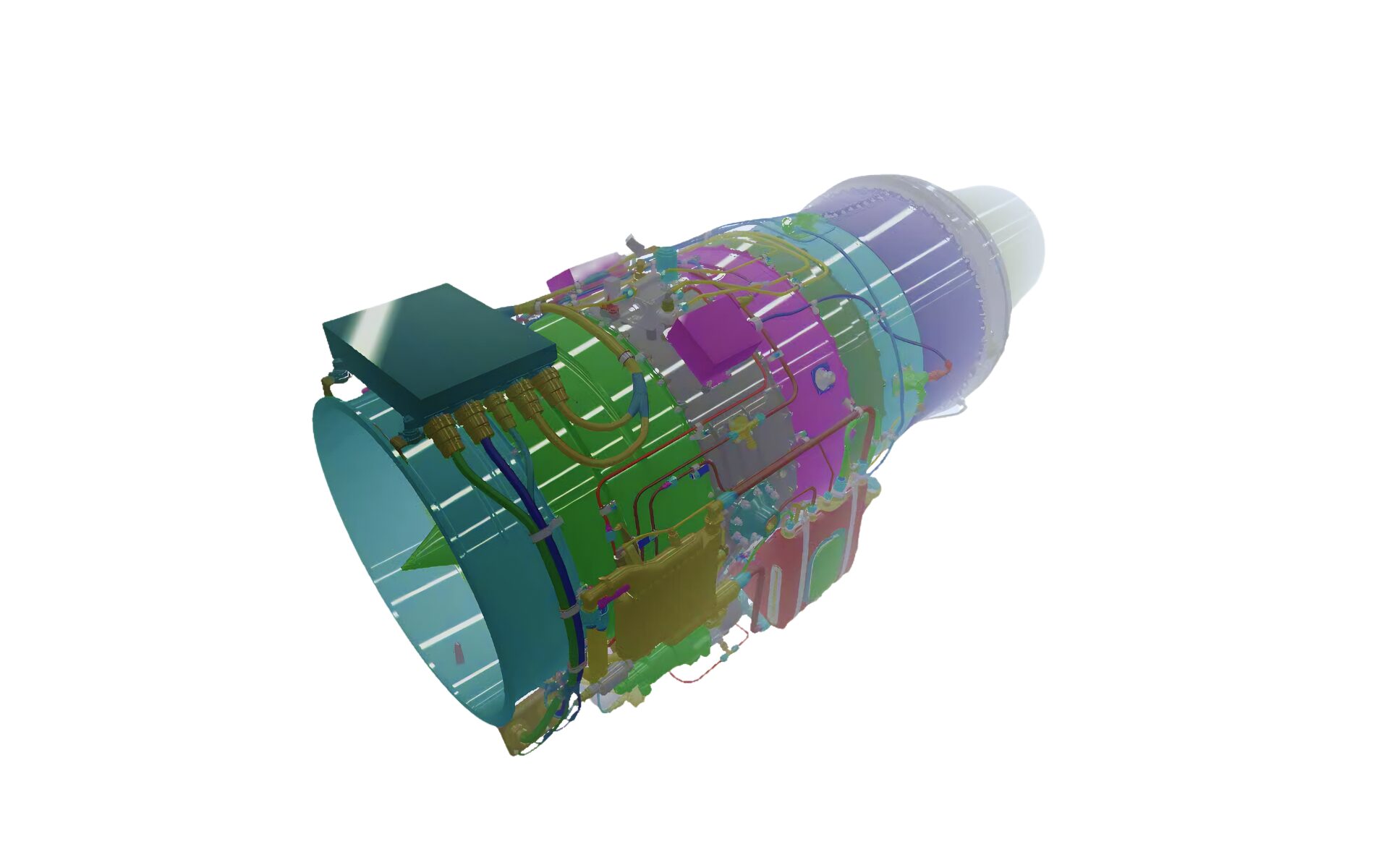 DV-2 engine on test stand during verification series