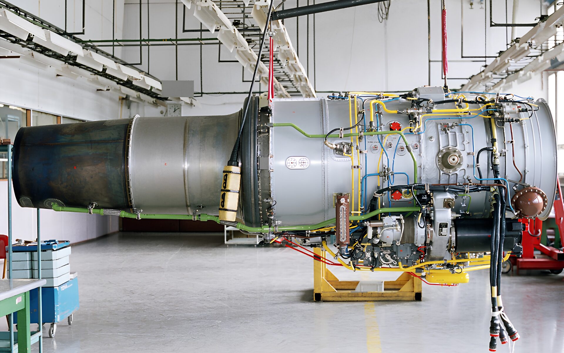 DV-2 engine assembly in production hall, Považská Bystrica